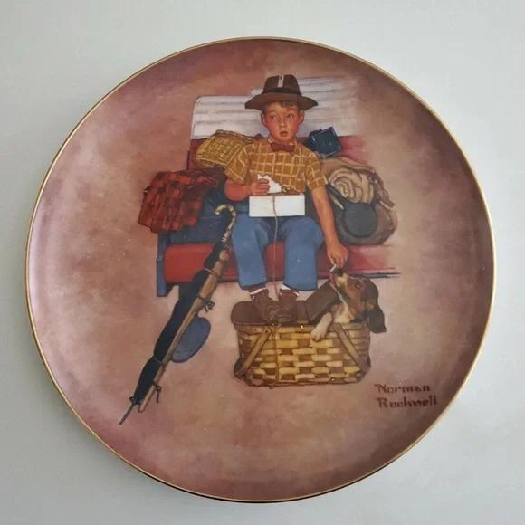 Norman Rockwell 'Scotty's Stowaway' Plate - Picture 1 of 2